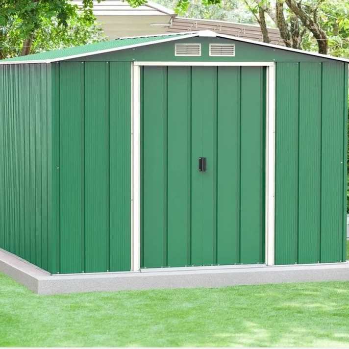 8x8 ECO Steel Shed Green - CoolaLiving.ie - %image_id%