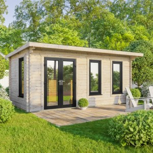 Coola 20X10 Timber Pent Log Cabin 44mm - CoolaLiving.ie - %image_id%
