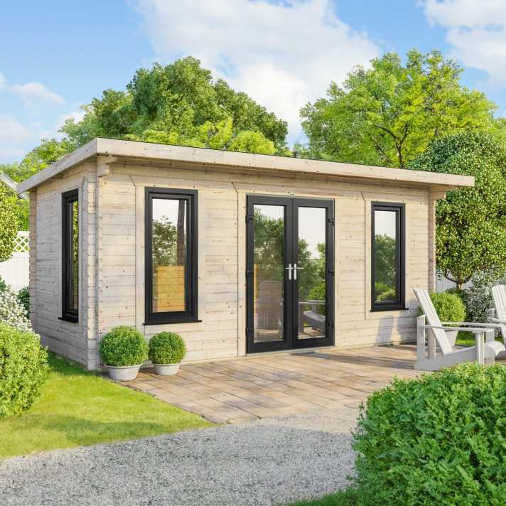 Coola 20X10 Timber Pent Log Cabin 44mm - CoolaLiving.ie - %image_id%