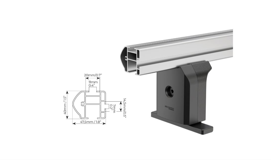 Menabo AirDyn Van Roof Bar - CoolaLiving.ie - %image_id%