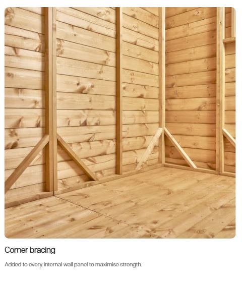 8x6 Deluxe Timber Apex Shed Windows - CoolaLiving.ie - %image_id%