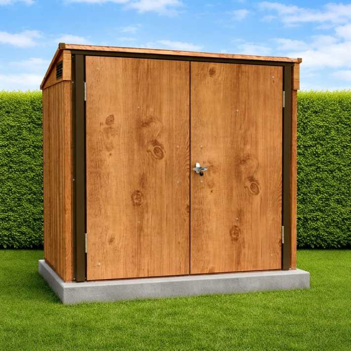 Duramax 5×3 Wheelie Bin Shed Brown - CoolaLiving.ie - %image_id%