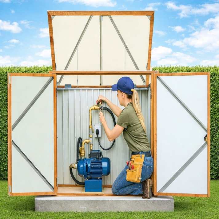 Duramax 5×3 Wheelie Bin Shed Brown - CoolaLiving.ie - %image_id%