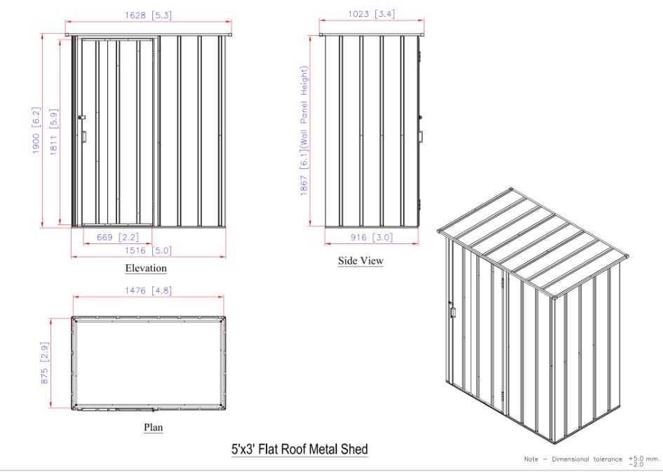 Duramax Easy-Store 5x3 Metal Garden Shed - CoolaLiving.ie - %image_id%