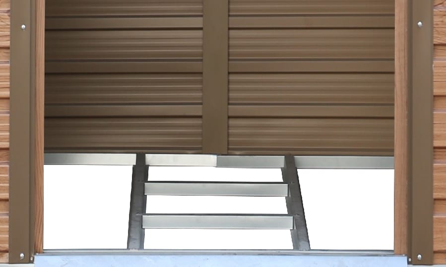 AAlpine 8x6 WoodGrain Brown Steel Shed - CoolaLiving.ie - %image_id%