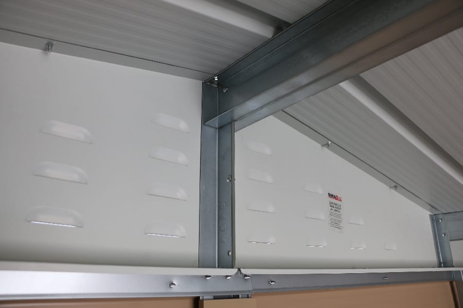 AAlpine 8x6 WoodGrain Brown Steel Shed - CoolaLiving.ie - %image_id%