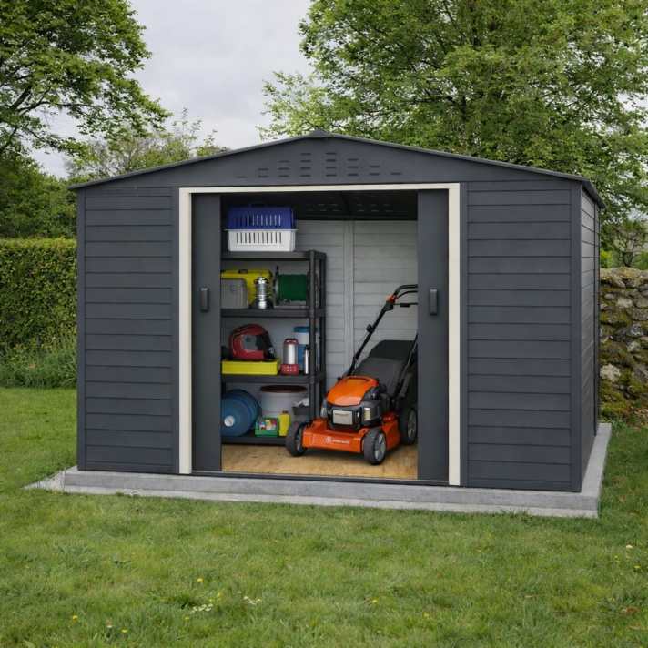 Alpine 10x8 Grey Steel Shed - CoolaLiving.ie - %image_id%