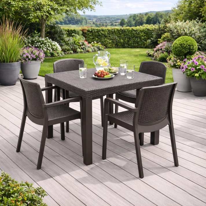 CedarRattan 4-Seater Dining Set - CoolaLiving.ie - %image_id%