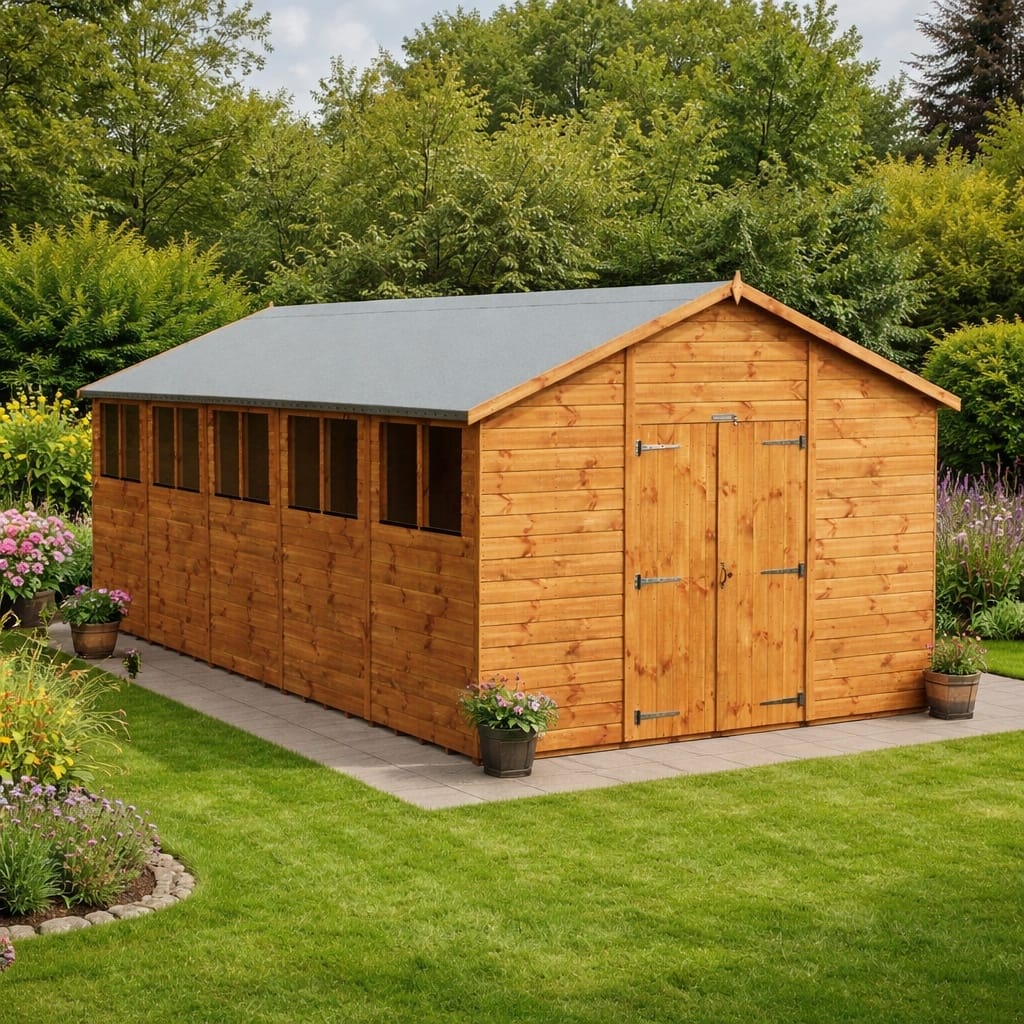 20x10 timber workshop shed - CoolaLiving.ie - %image_id%
