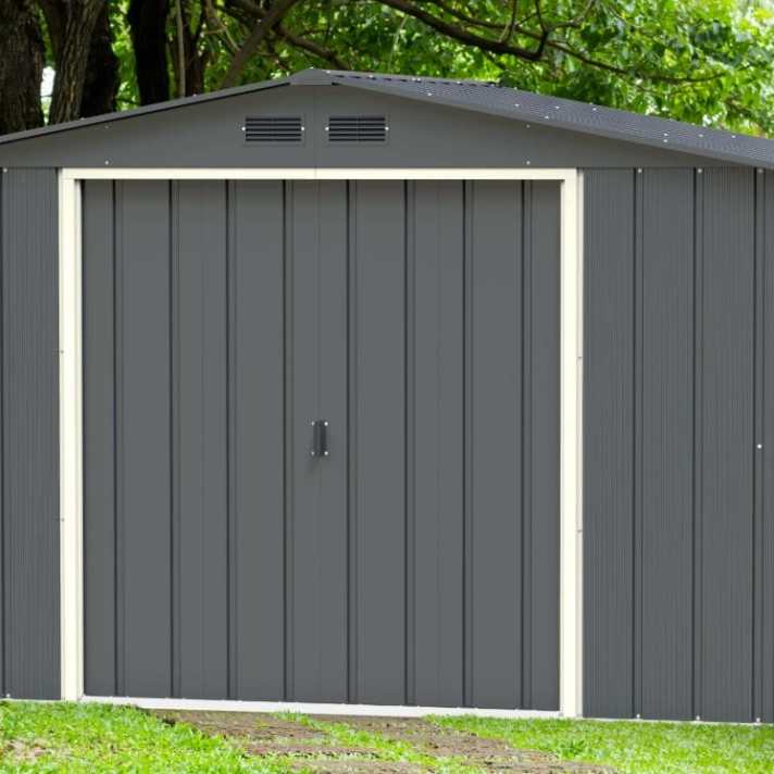 10x8 ECO Steel Shed Grey - CoolaLiving.ie - %image_id%
