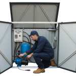 5×3 Steel 2 WheelieBin Shed Grey - CoolaLiving.ie - %image_id%